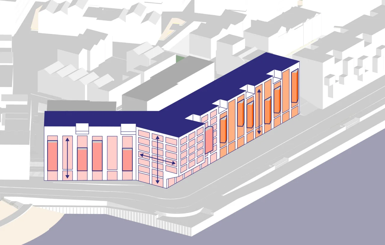LEVS Zuid Kade concept 4 gevelpatroon met erkers min