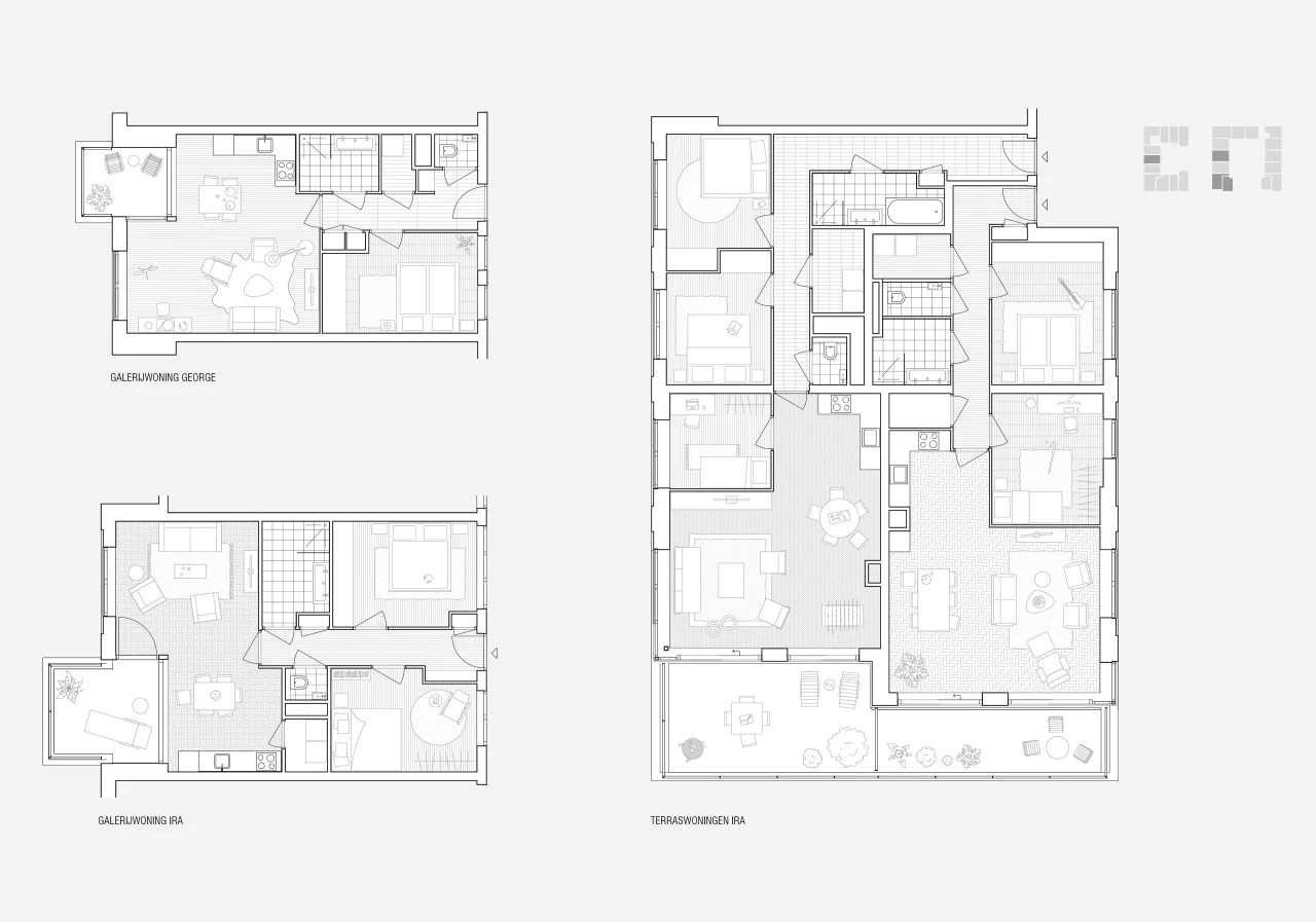 LEVS Gershwin Brothers woningen grijs