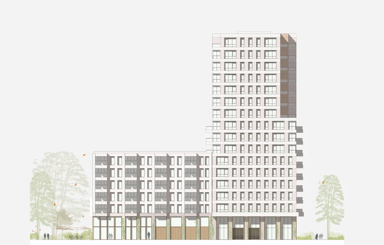 LEVS Nieuwegein gevel zuid grijs