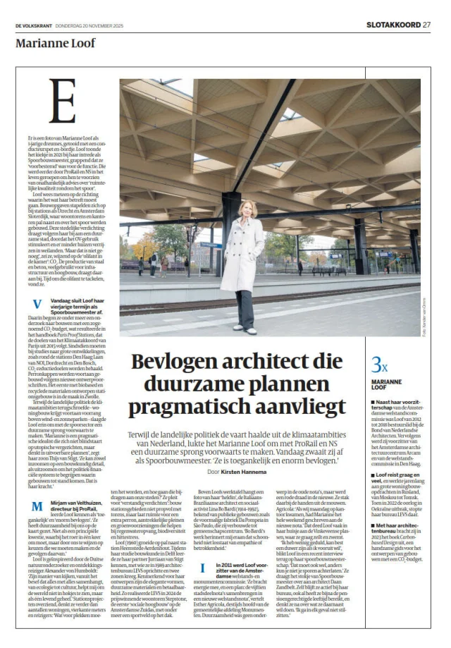 Volkskrant on four years of Spoorbouwmeester