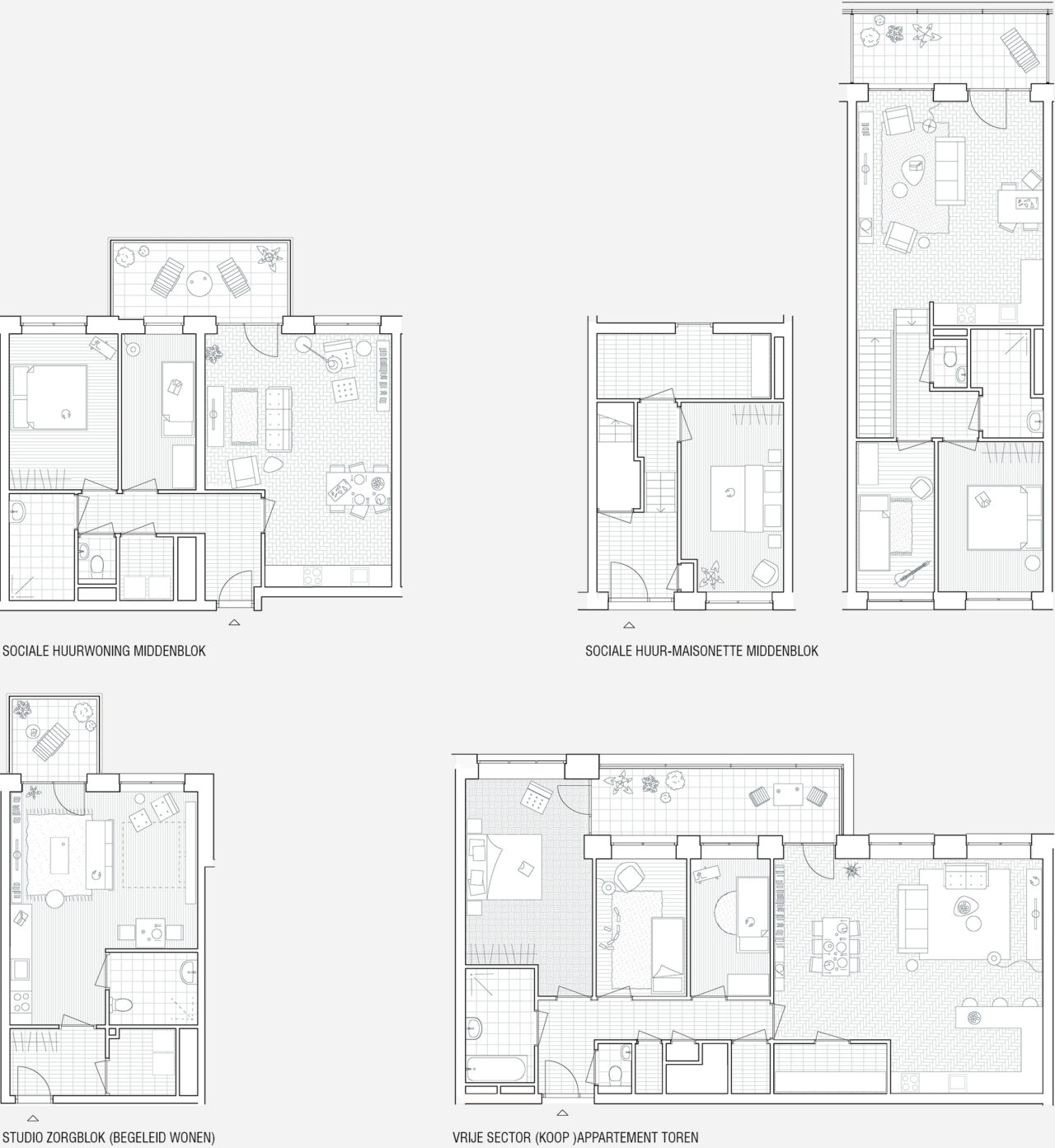 LEVS Hogekwartier appartementen grijs