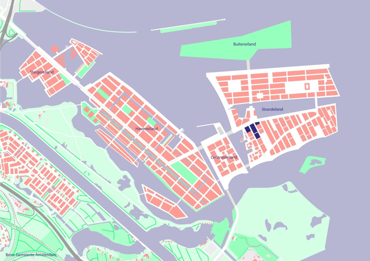 Strandeiland locatie M1 M2 M3 Gemeente Amsterdam min