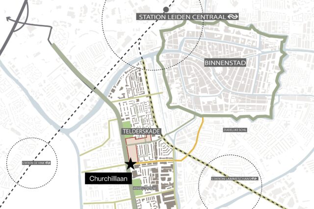 Churchilllaan Leiden: stedelijk weefsel hechten